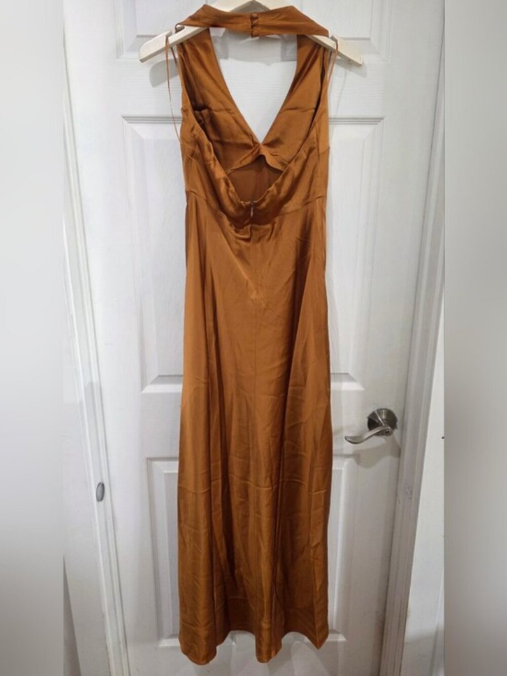 NWT Reformation Daniela Copper Silk Dress - Picture 4 of 9